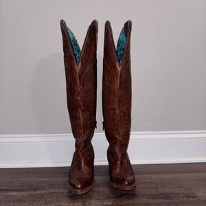 CORRAL WOMEN’S COGNAC TALL BROWN COWBOY BOOTS